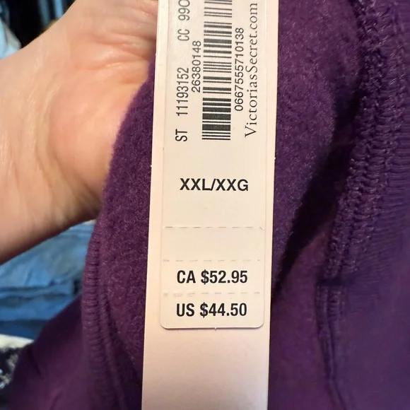 Victoria's Secret Women’s  Purple Sweatpants NWT size XXl - Picture 3 of 6